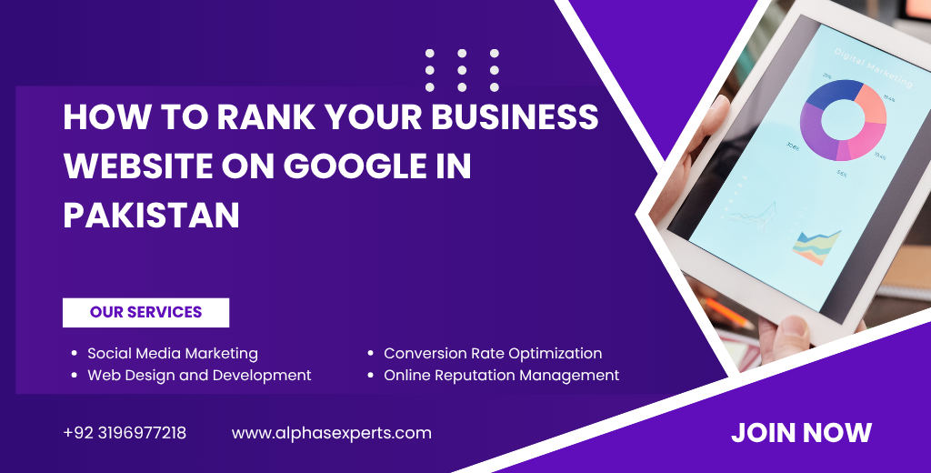 How to Rank Your Business Website on Google in Pakistan (2026 SEO Guide) - blog post by AlphaExperts