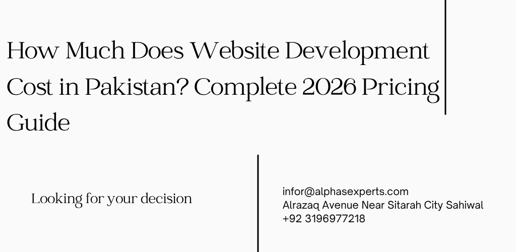 How Much Does Website Development Cost in Pakistan? Complete 2026 Pricing Guide - blog post by AlphaExperts